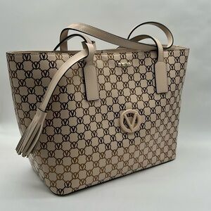 2166- Valentino By Mario Valentino Soho Monogram Italian Leather NWT
